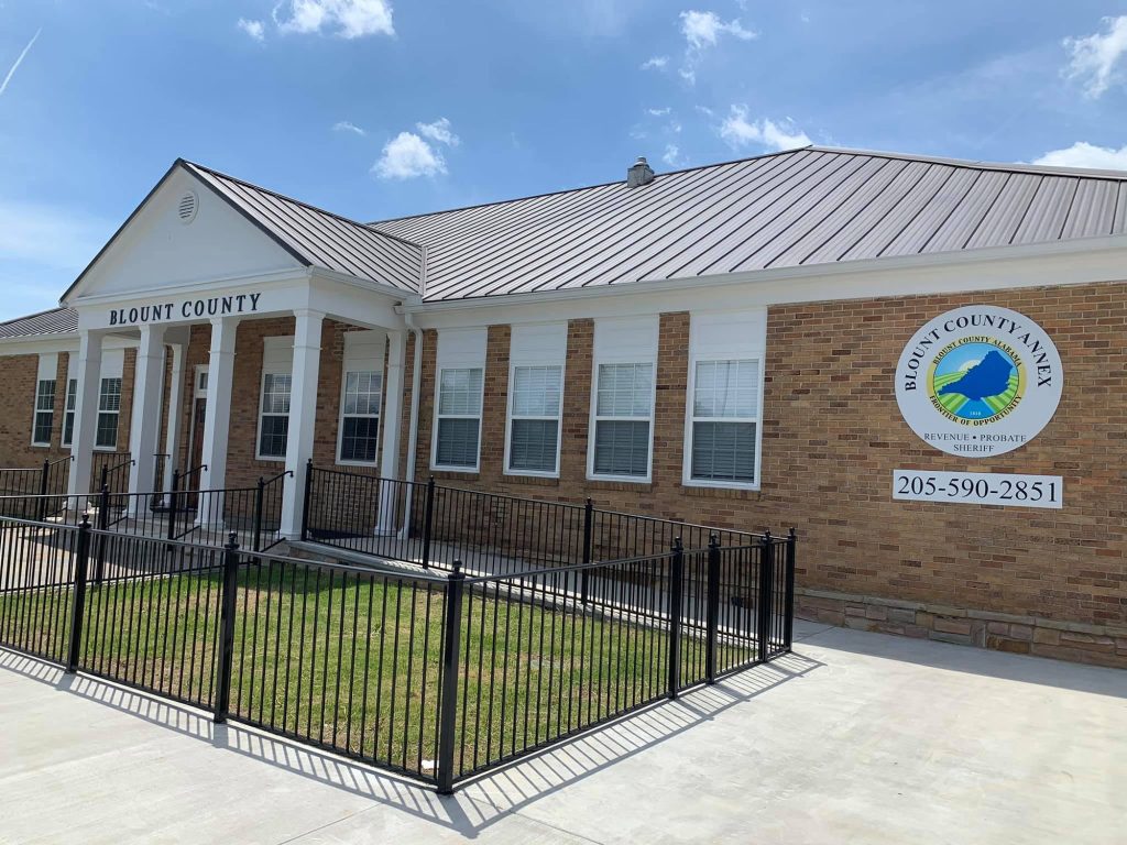The Blount County Annex building in Hayden, home to the Probate, Revenue, and Sheriff's offices.