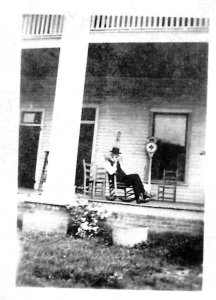 Sitting on the porch of the Blount Springs hotel