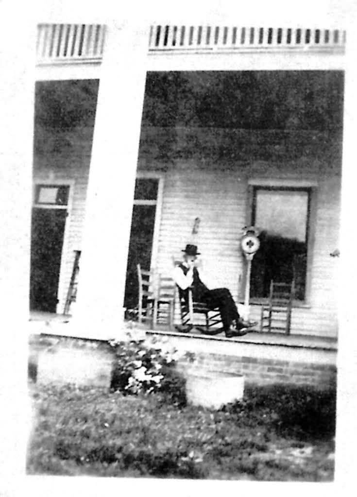 Sitting on the porch of the Blount Springs hotel