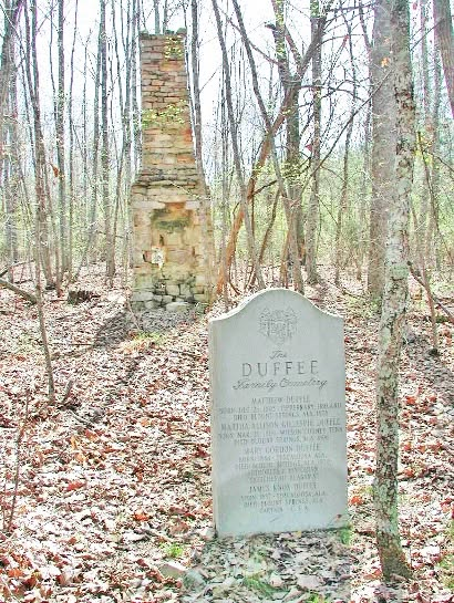 The Duffee family cemetery on the mountain opposite Blount Springs