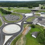 Aerial photo of the triple-roundabout interchange at I-65 Exit 284 in Hayden, Alabama