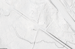 LIDAR hillshade showing the old Reid's Station site
