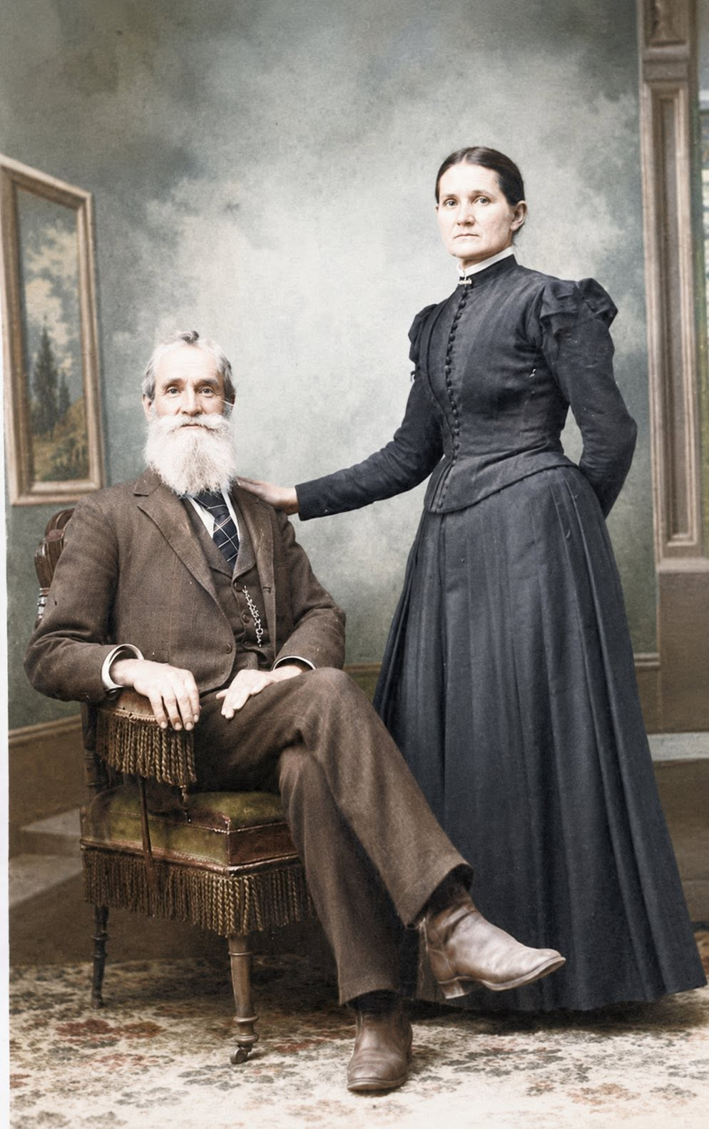 Philip Henson and his wife Celestine, later in life